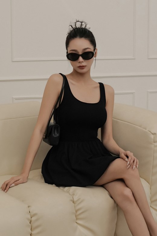 法式拼接澎澎BRA短洋