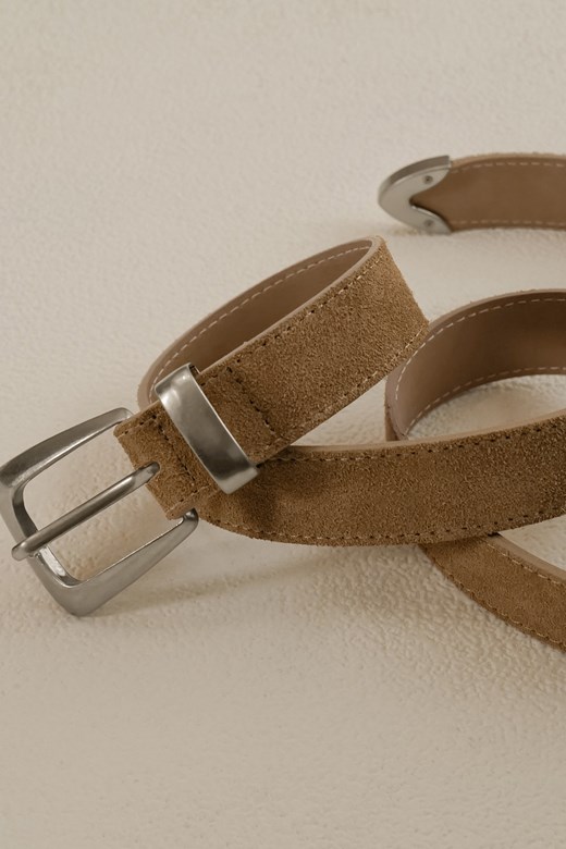 美式仿舊釦頭麂皮皮帶