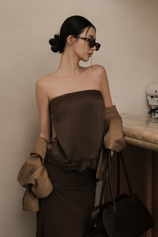 蕾絲拼接寬鬆平口BRATOP