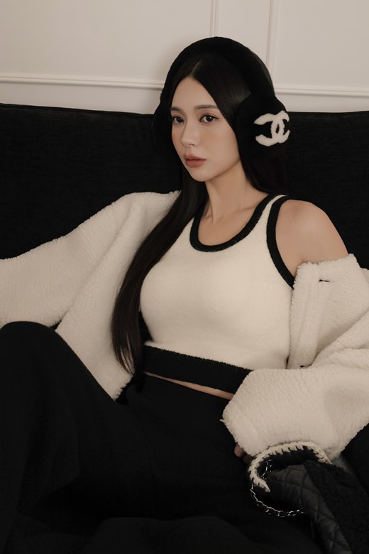 削肩針織短版BRATOP