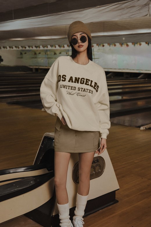 城市刺繡刷絨衛衣