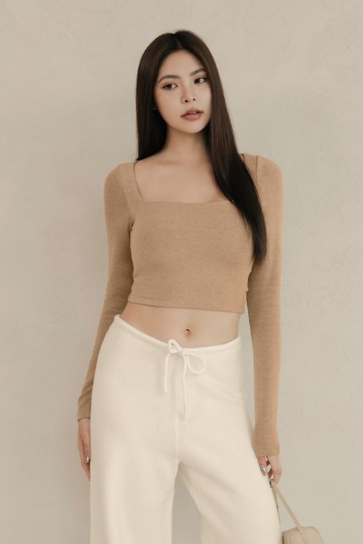 暖絨內磨毛2WAY長袖BRATOP