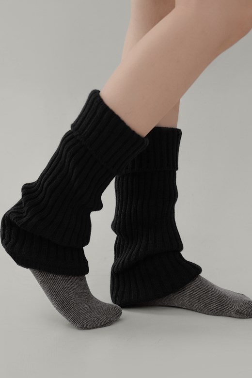 羊毛針織坑條襪套
