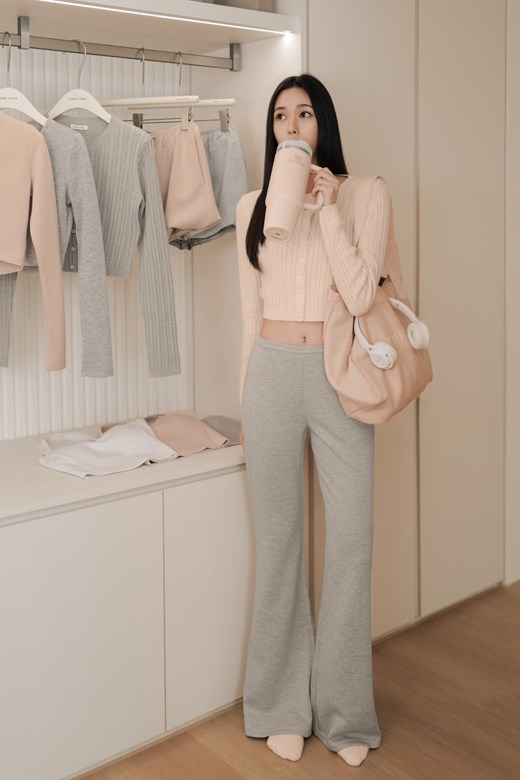 彈力棉質喇叭長褲