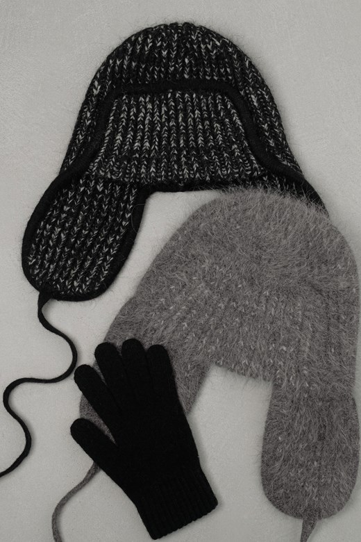 混色羊絨雷鋒帽