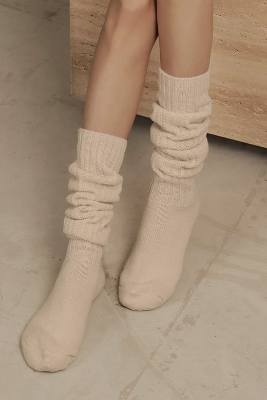 坑紋粗針長襪