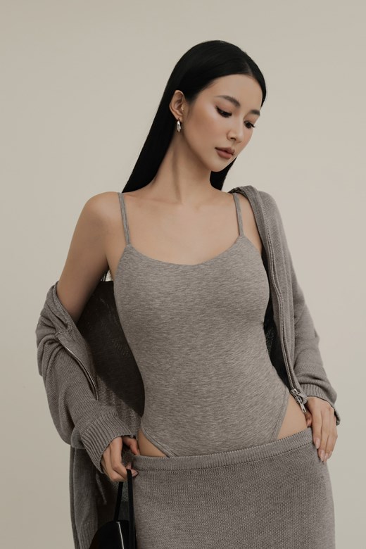 細肩V領連體BRATOP