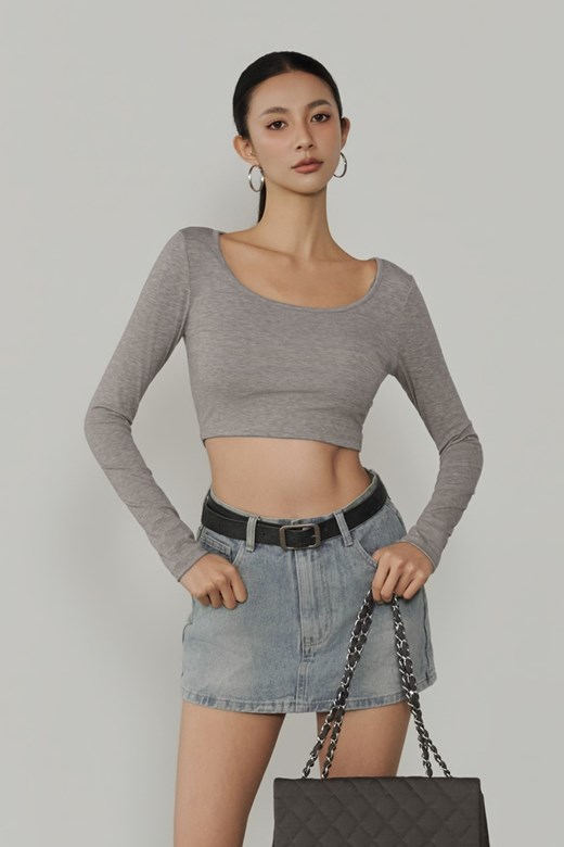 2WAY彈力棉質長袖上衣