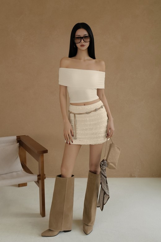 荷葉邊皺皺短裙