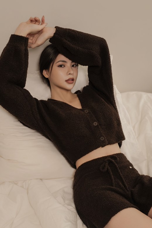 FLUFFY開釦短版外套