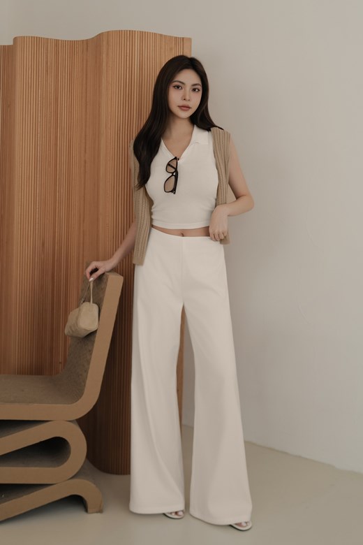 中高腰西裝寬褲