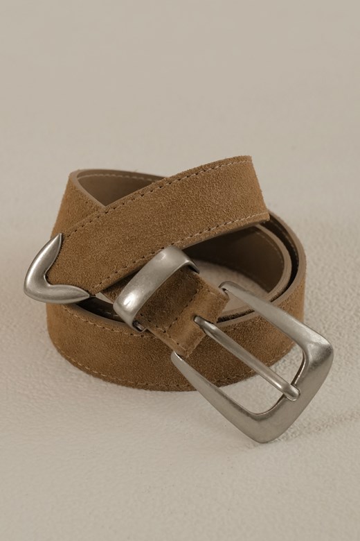 美式仿舊釦頭麂皮皮帶