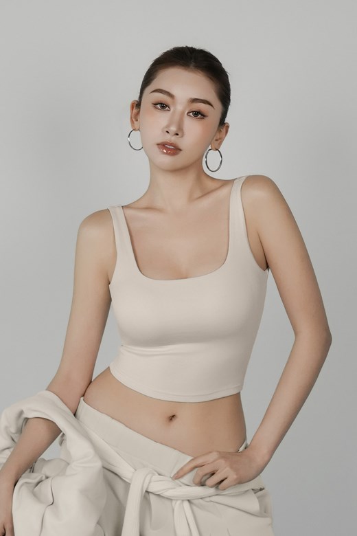 冷霜莫代爾方領美背BRATOP
