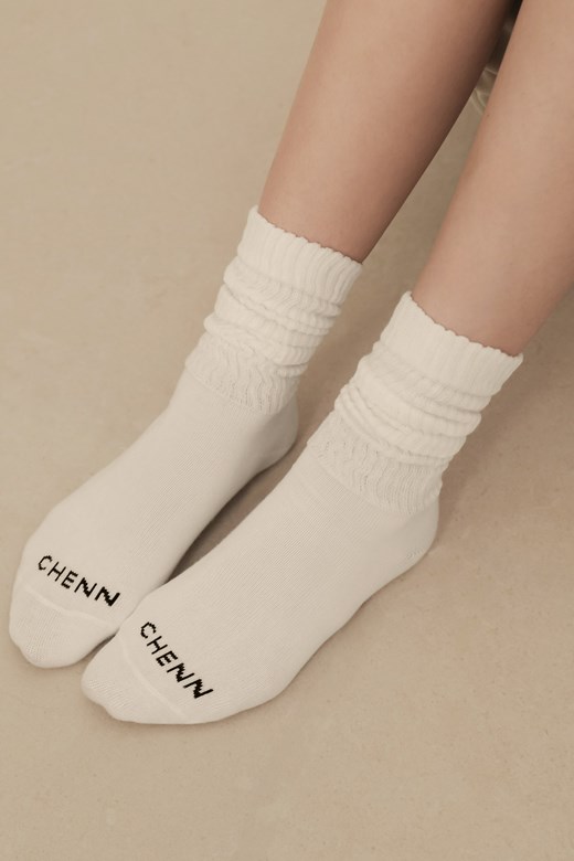 EVERYDAY純棉中筒堆堆襪