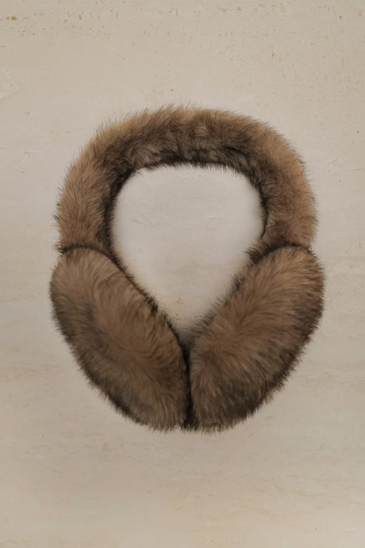 仿貂毛混色毛毛耳罩