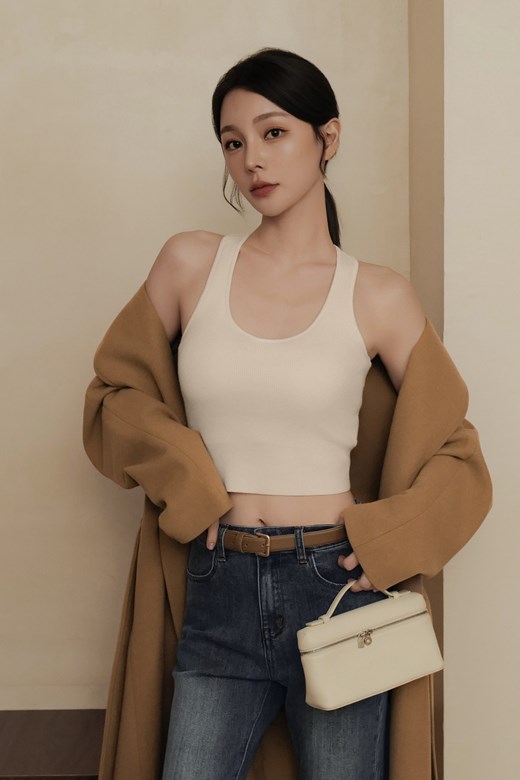 細針羊毛削肩BRATOP