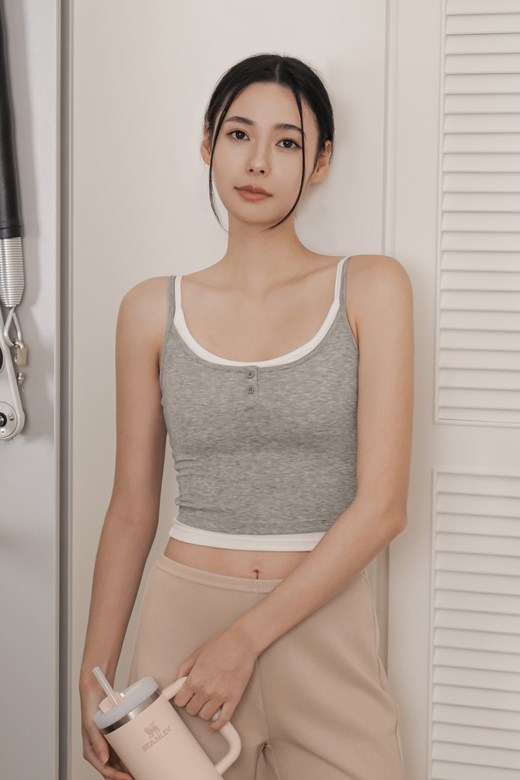 假兩件細肩天絲BRATOP