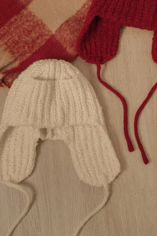 粗針毛線雷鋒帽