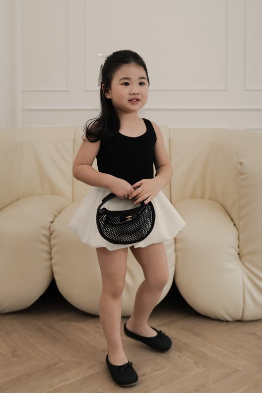 法式拼接澎澎短洋(KID)