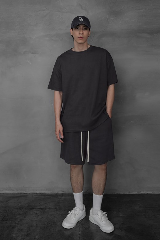 仿舊羅紋寬鬆短袖(UNISEX)