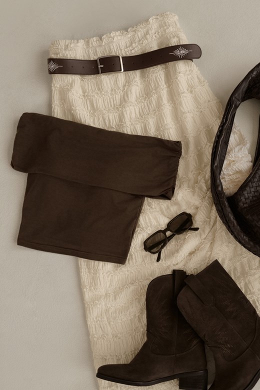 一字領抽皺BRATOP