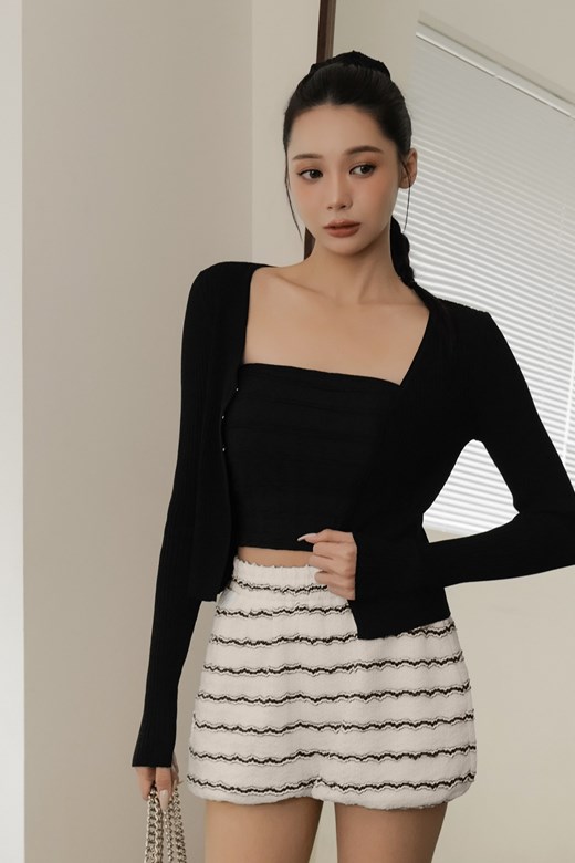 V領鉤釦針織開衫