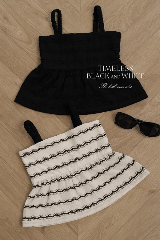 法式波紋傘擺背心(KID)