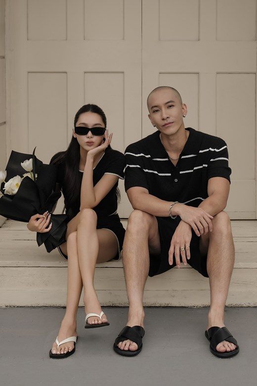 翻領條紋薄針織短袖(MEN)