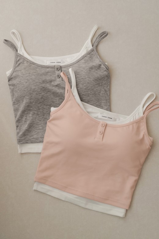 假兩件細肩天絲BRATOP