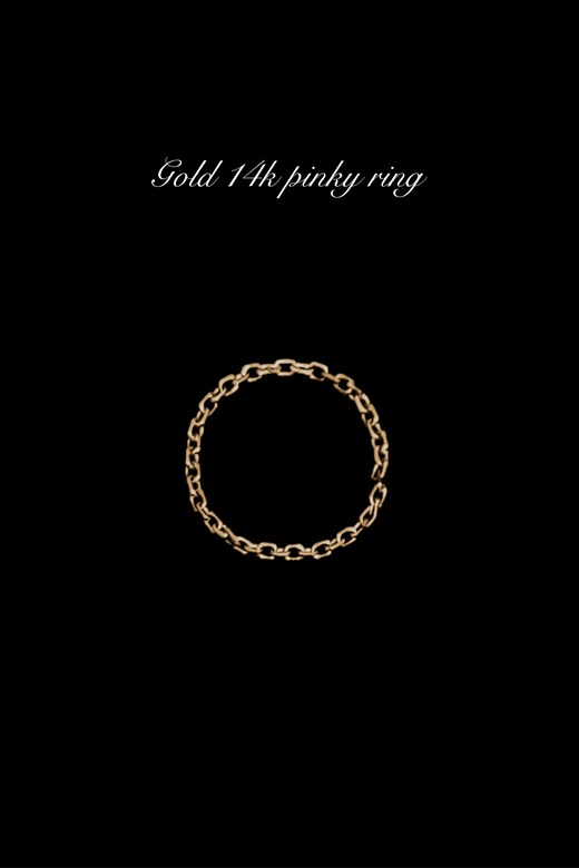 GOLD14K真金細鍊尾戒
