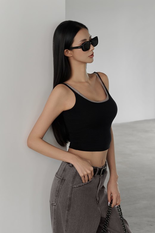 真兩件細肩棉質BRATOP