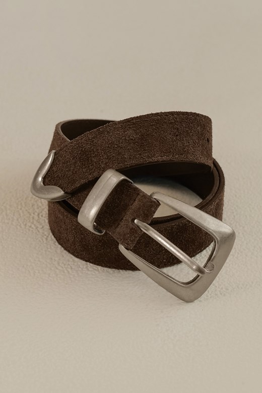 美式仿舊釦頭麂皮皮帶