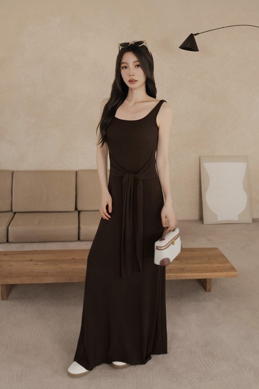 綁帶美背坑紋BRA長洋