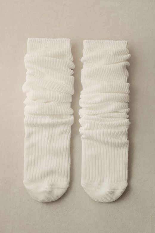 粗針長筒堆堆襪