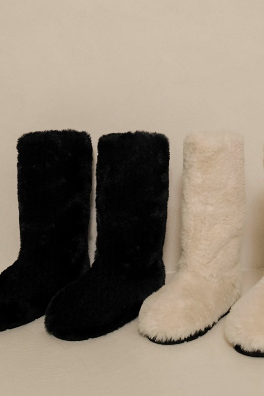 內刷絨毛毛長靴