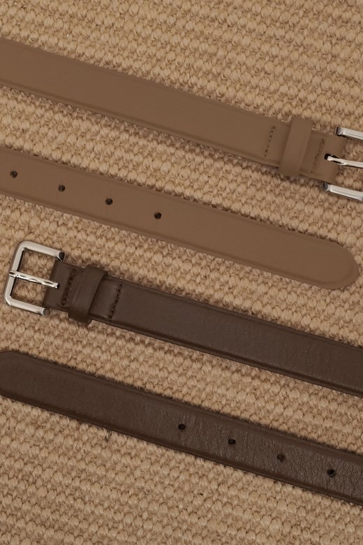 自訂款牛皮銀釦皮帶