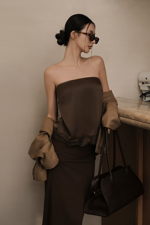 蕾絲拼接寬鬆平口BRATOP