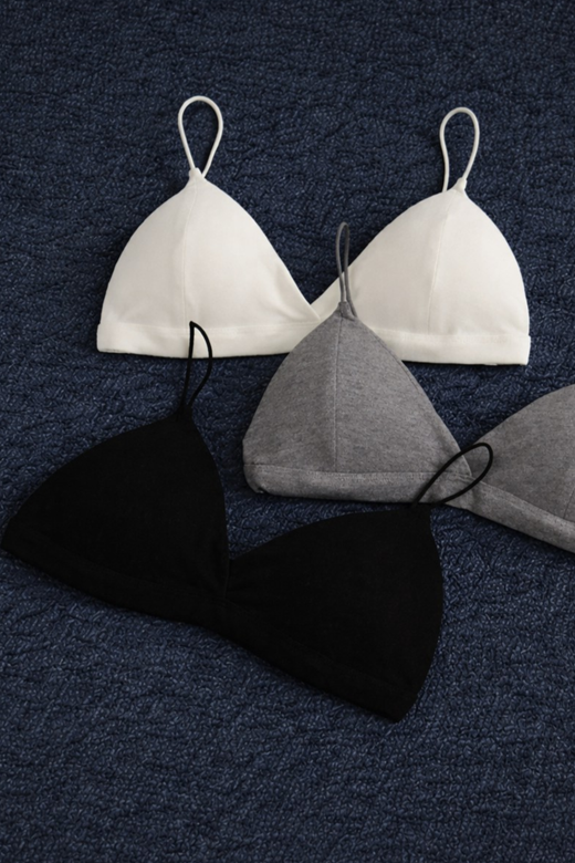 美背細帶三角杯BRA
