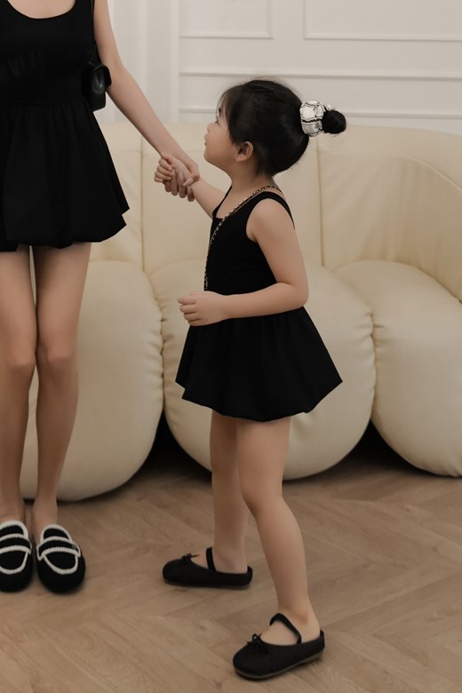 法式拼接澎澎短洋(KID)