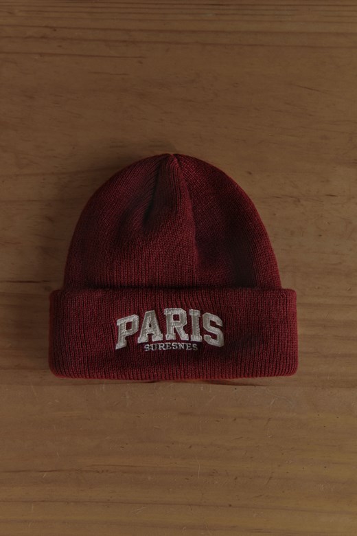 PARIS刺繡毛線帽