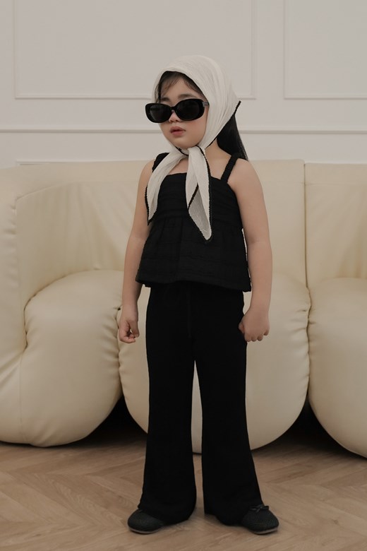 壓紋彈力長腿褲(KID)