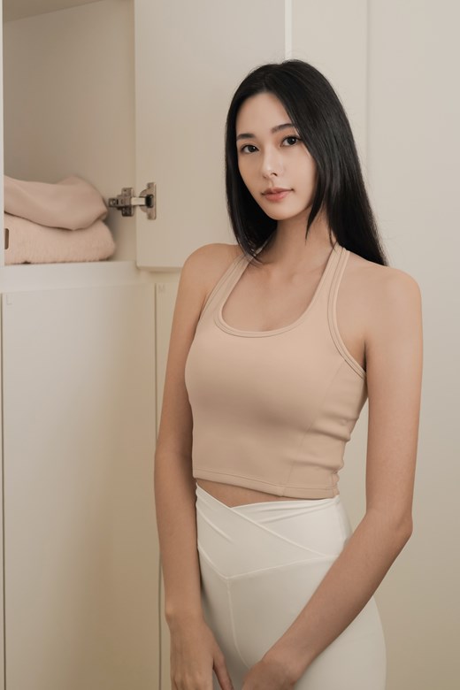 繞脖削肩彈力BRATOP