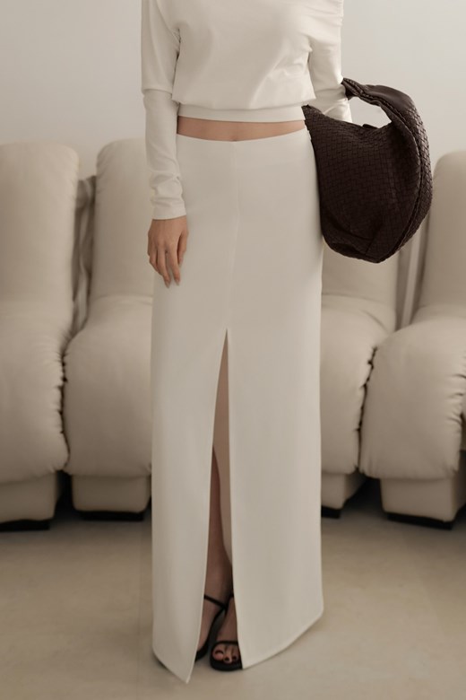 2WAY開岔西裝長裙