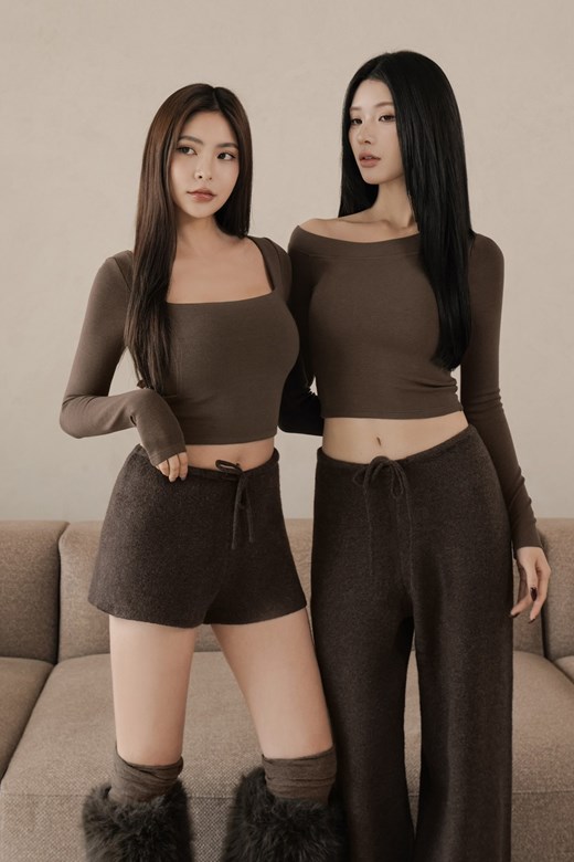 暖絨內磨毛2WAY長袖BRATOP