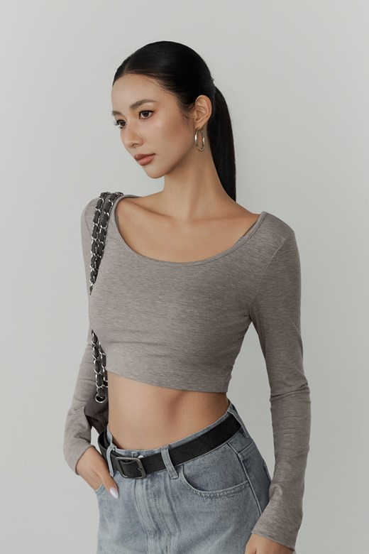 2WAY彈力棉質長袖上衣