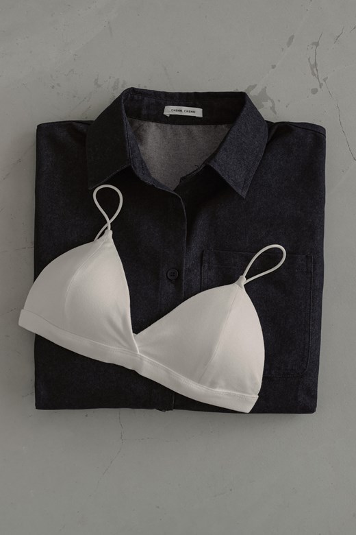 美背細帶三角杯BRA