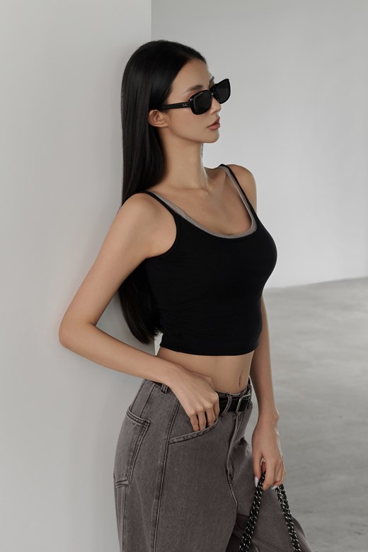 真兩件細肩棉質BRATOP