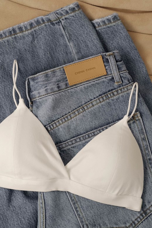 美背細帶三角杯BRA