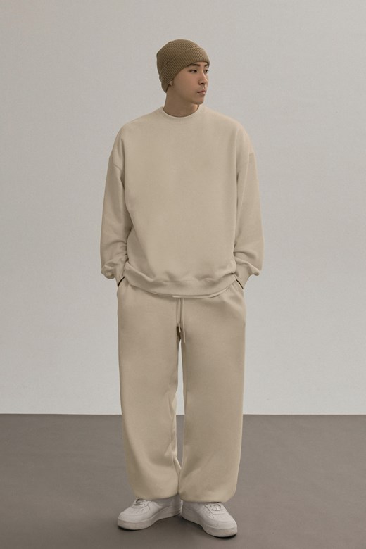 圓領寬鬆口袋衛衣(UNISEX)