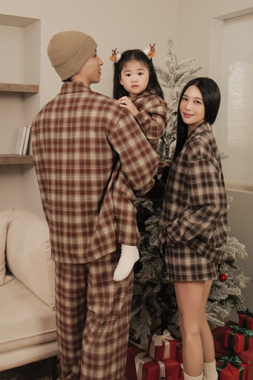 居家格紋長褲套裝(UNISEX)